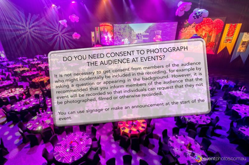 Do you need consent from guests at an event?