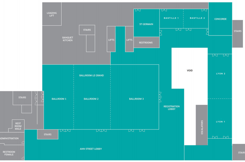 Sofitel Brisbane Central Floor plan for events